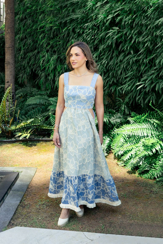Amber two tone maxi dress