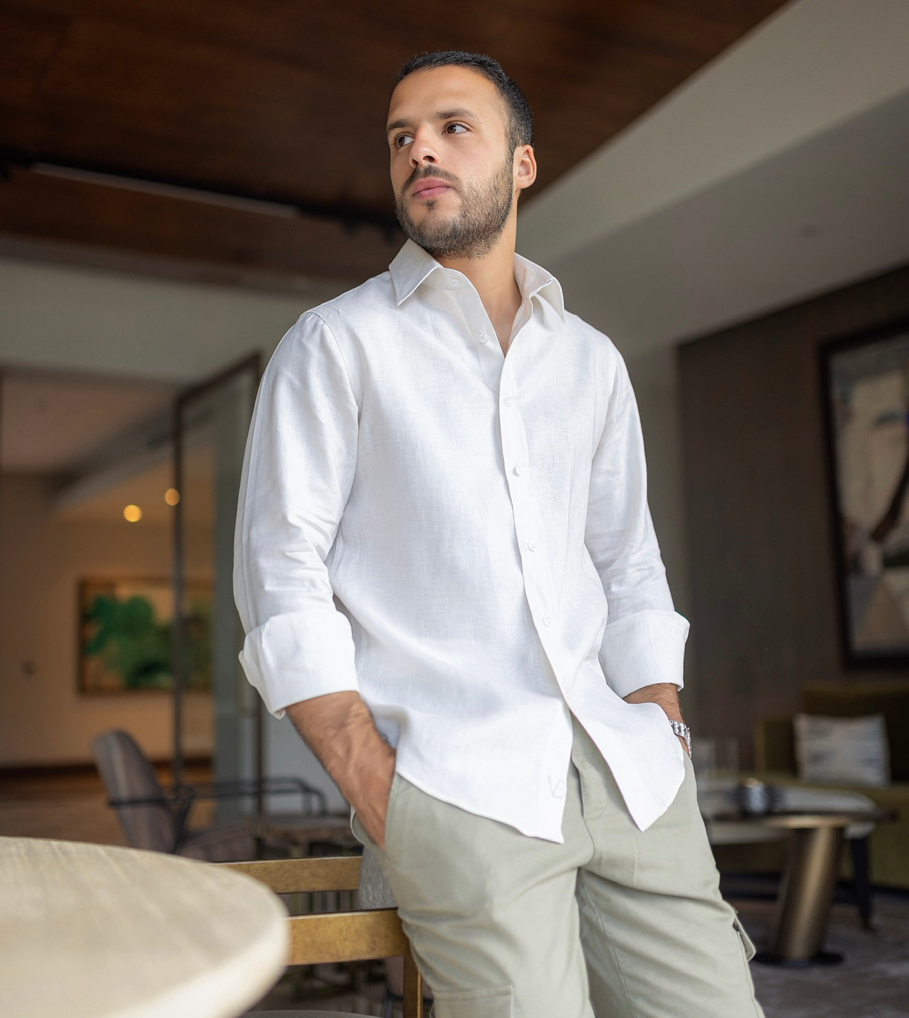Camisa 100% lino