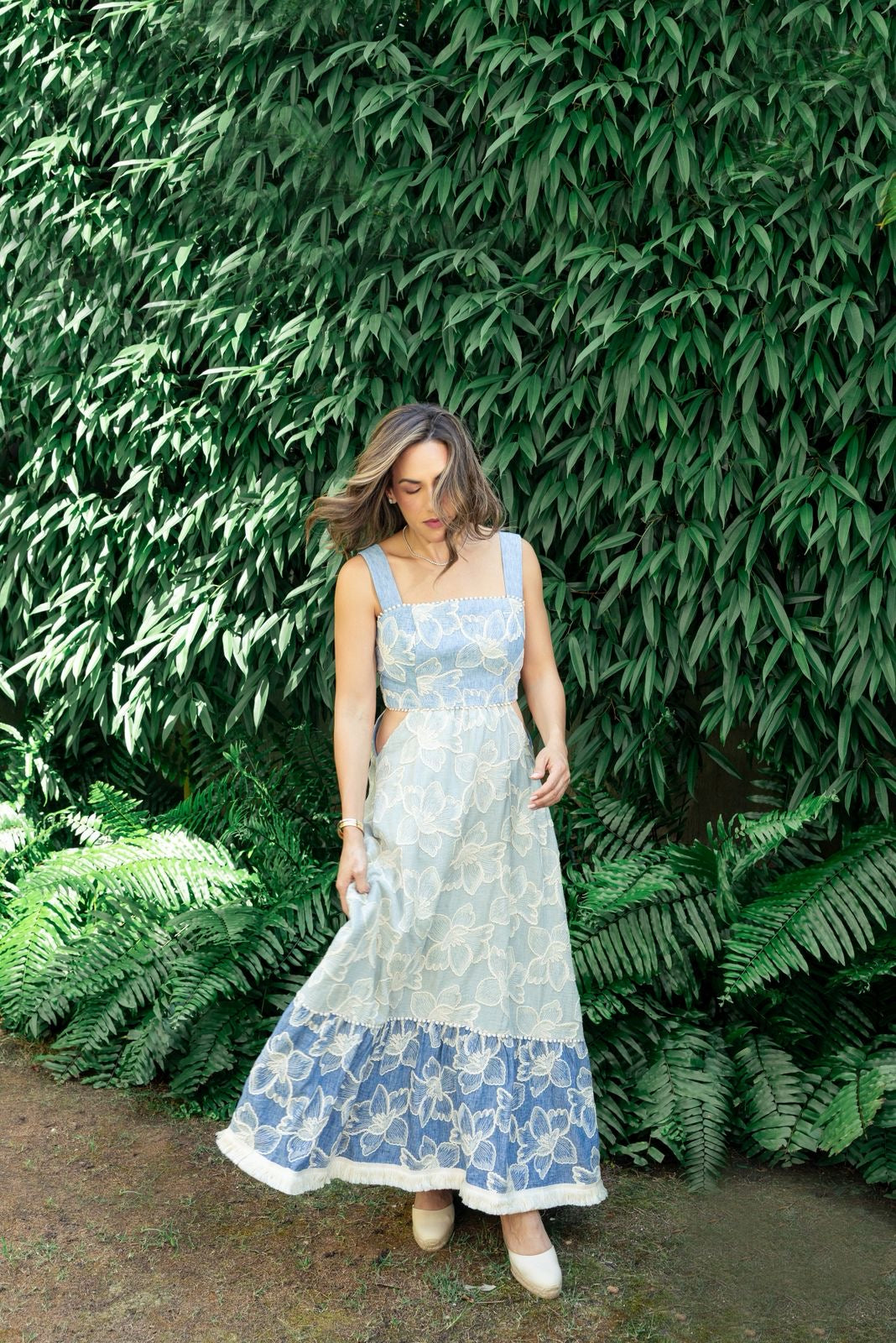 Amber two tone maxi dress