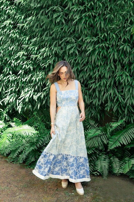 Amber two tone maxi dress